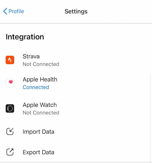 Lyfta fitness tracker app integration